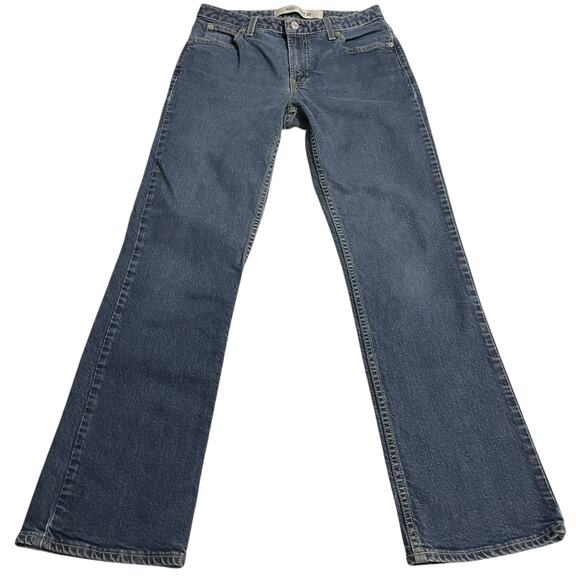 Gap Womens Jeans Size 6 Boot Cut Stretch Mid Rise Zip Fly Dark Wash Blue Denim - Picture 1 of 10